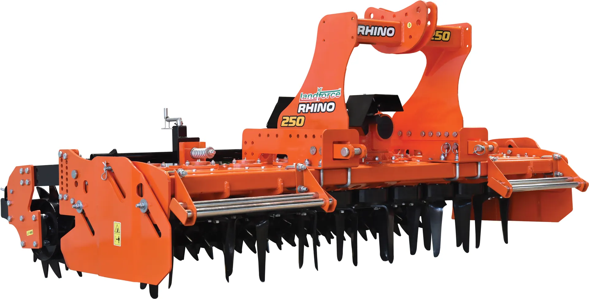 Landforce roto drljača Rhino 250 s valjkom, na bijeloj pozadini