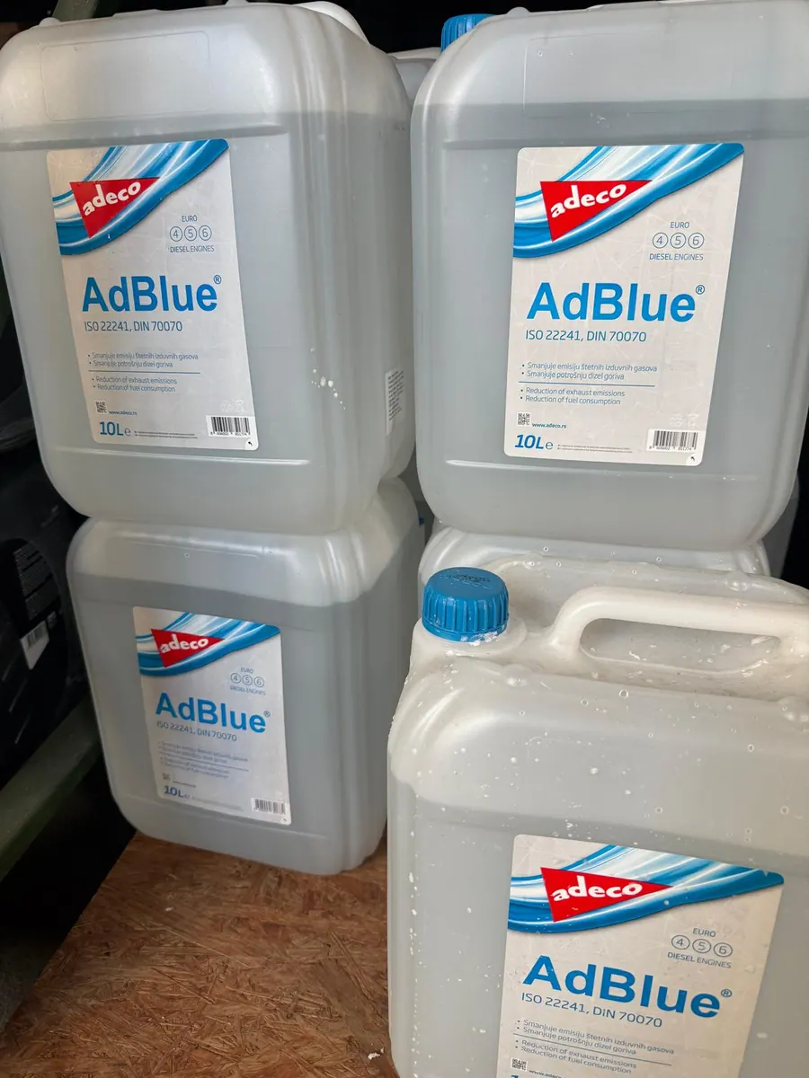 AdBlue in canisters on a pallet