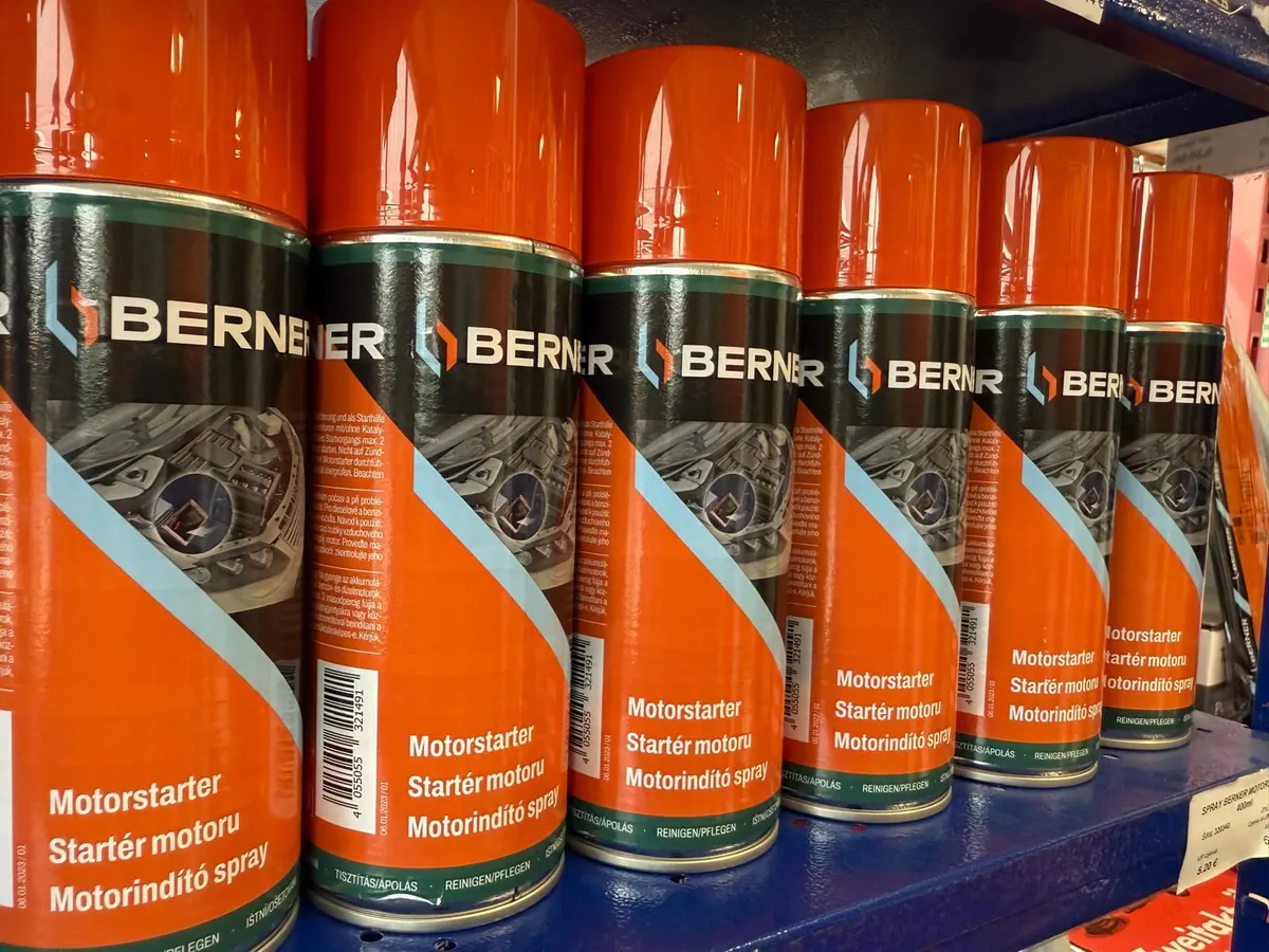 Berner engine starting spray
