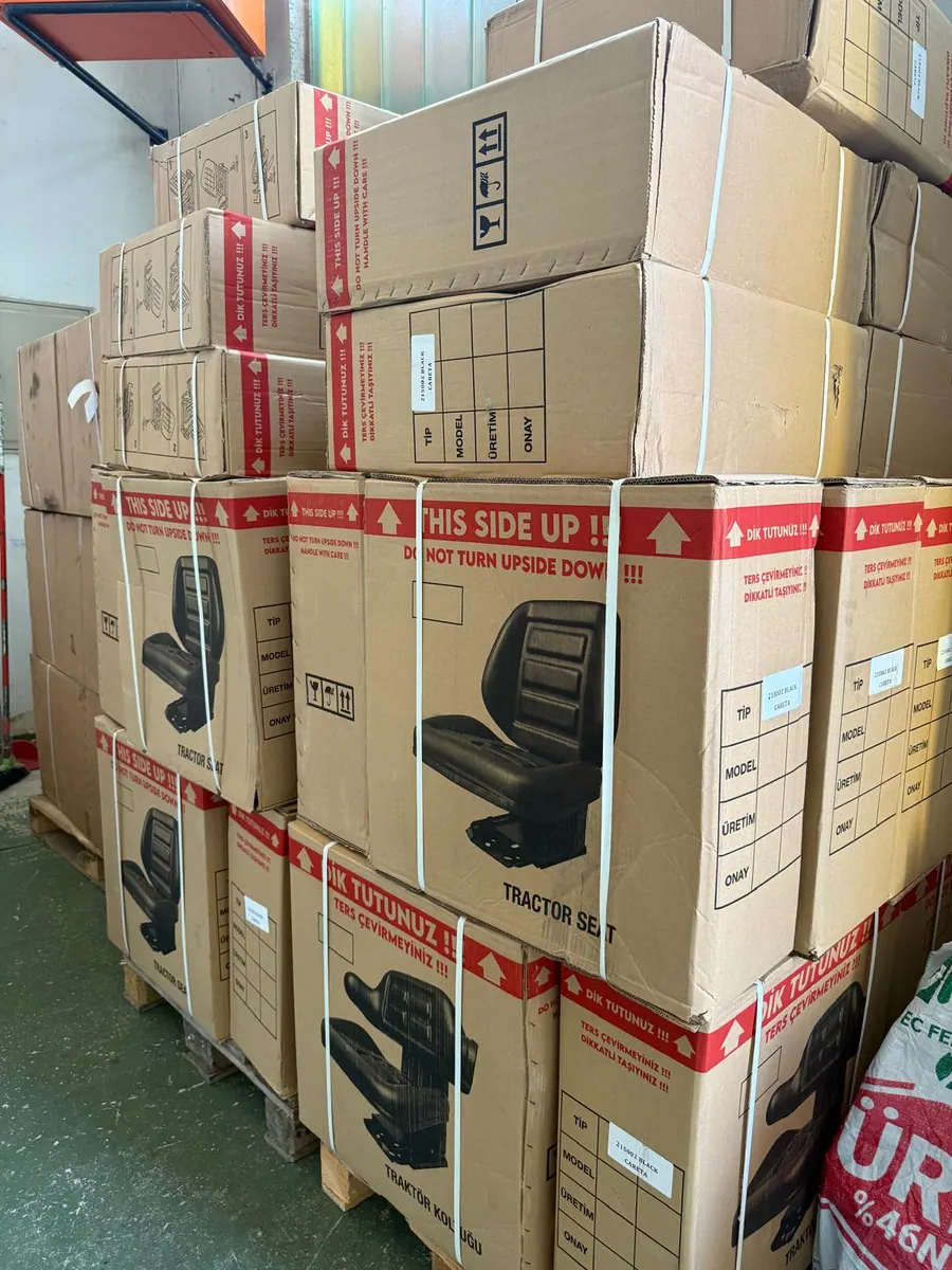 Boxes of parts on pallets in the warehouse